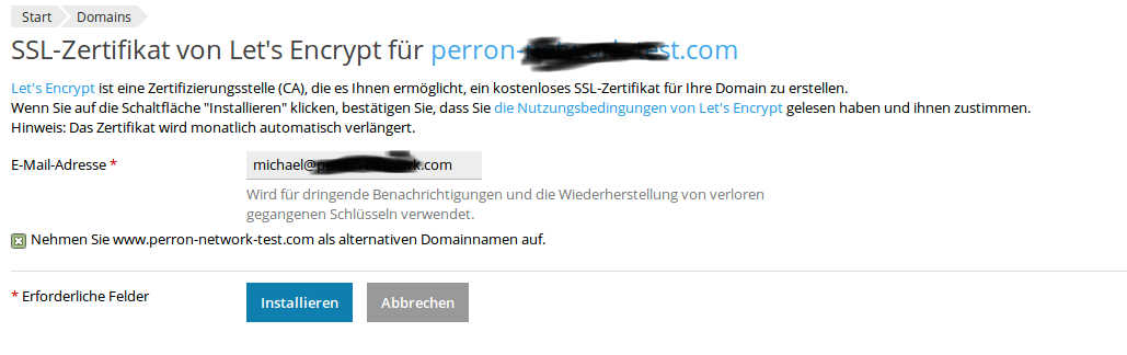 Plesk Letś Encrypt Einrichten Kostenloses Ssl Zertifikat Für